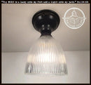 Vintage Slender Factory Holophane Industrial Ceiling LIGHT by The Lamp Goods