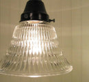 Heavy Vintage Clear Holophane Glass