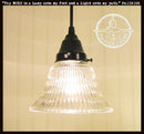 Heavy Vintage Clear Holophane Glass