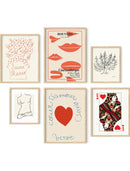 Vintage beige gallery wall