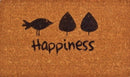 Happiness Vinyl Coir Doormat