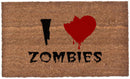 I <3 Zombies Vinyl Coir Doormat