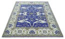 Violet, Ivory and Olive Traditional Hand knotted Oriental Oushak 8x10 wool Area Rug by The Rug Decor