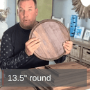 Large Round Walnut Wood Charcuterie Board