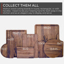 Large Round Walnut Wood Charcuterie Board