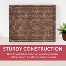 Extra Large Walnut Wood End Grain Butcher Block Cutting Board with Juice Groove