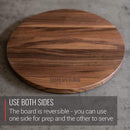Large Round Walnut Wood Charcuterie Board