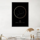 Virgo Traits Gold Canvas