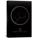 Virgo Traits Gold Canvas