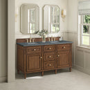 James Martin Lorelai 60" Double Bathroom Vanity, Mid-Century Walnut