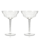 Seneca Faceted Crystal Martini Glasses Set of 2