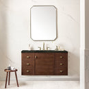 James Martin Amberly 48" Dual Mount Single Bathroom Vanity, Mid-Century Walnut
