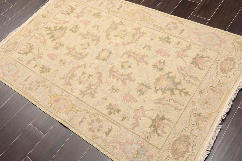 3'10" x 5'10" Hand Knotted 100% Wool Reversible Area Rug Dusty Green