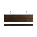 James Martin Allamari 72" Floating Double Bathroom Vanity, Sable