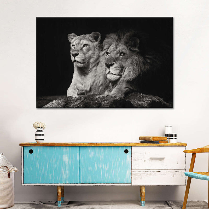 Lion And Lioness Mates Wall Art