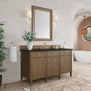 James Martin Brittany 60" Single Bathroom Vanity, Saddle Brown