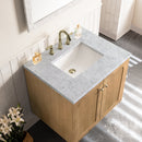 James Martin Laurent 30" Dual Mount Single Bathroom Vanity, Light Natural Oak