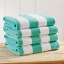 Cotton Velour Cabana Stripe Beach Towel - Novia Collection by Great Bay Home