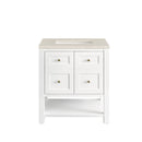 James Martin Breckenridge 30" Single Bathroom Vanity, Bright White