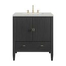 James Martin Myrrin 30" Single Bathroom Vanity, Carbon Oak