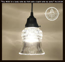 Vintage Bell Glass Hanging Pendant Light