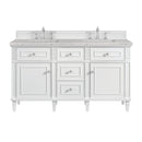 James Martin Lorelai 60" Double Bathroom Vanity, Bright White