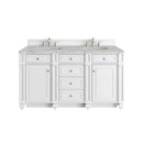 James Martin Bristol 60" Double Bathroom Vanity, Bright White