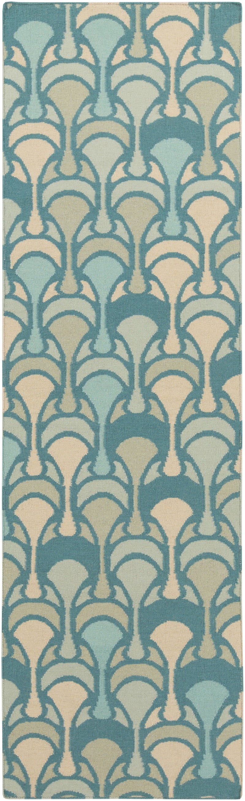 Aledo Modern Antique White/Blue Area Rug