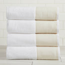 Cotton Linen-Like Border 6-Piece Towel Set - Priya Collection by Great Bay Home