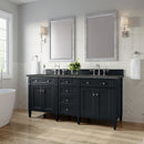 James Martin Brittany 72" Double Bathroom Vanity, Black Onyx
