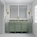 James Martin Brittany 60" Double Bathroom Vanity, Smokey Celadon