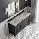James Martin Brookfield 72" Double Bathroom Vanity, Black Onyx