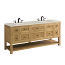 James Martin Breckenridge 72" Double Bathroom Vanity, Light Natural Oak