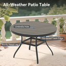 Five Piece Stackable Metal Outdoor Patio Dining Set