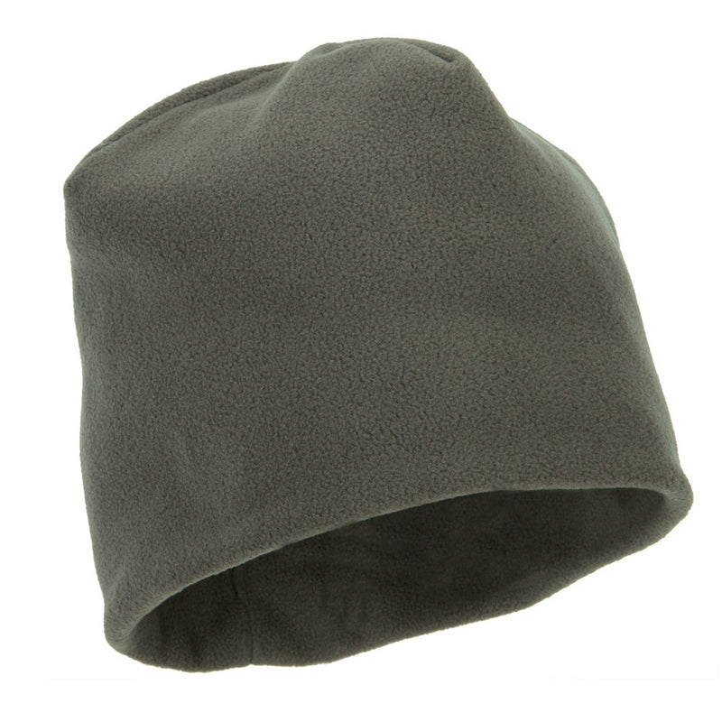 Big Size Vertical Seam Polyester Fleece Short Beanie