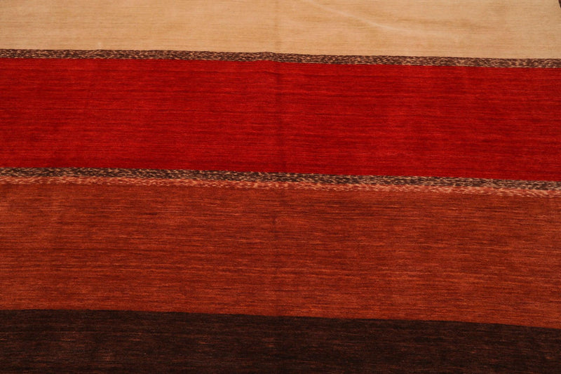 8'11" x 12' Hand Knotted Wool Oriental Area Rug Contemporary Brown