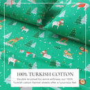 Turkish Cotton Christmas Flannel Sheet - Whittaker Collection by Great Bay Home
