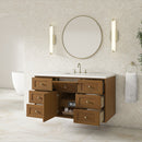 James Martin Laurent 48" Dual Mount Single Bathroom Vanity, Honey Oak