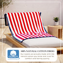 Oversized Striped Border Cabana Beach Towel - Santa Cruz by Great Bay Home