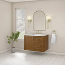 James Martin Laurent 36" Dual Mount Single Bathroom Vanity, Honey Oak