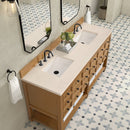 James Martin Malibu 72" Double Bathroom Vanity, Amber Birch