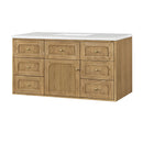 James Martin Laurent 48" Dual Mount Single Bathroom Vanity, Light Natural Oak