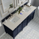 James Martin Brittany 72" Double Bathroom Vanity, Victory Blue
