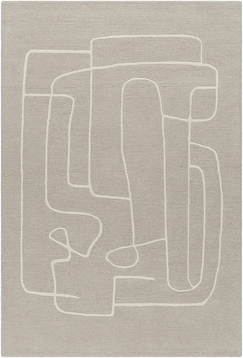 Vatsa Gray Abstract Area Rug