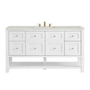 James Martin Breckenridge 60" Single Bathroom Vanity, Bright White