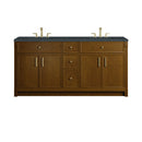 James Martin Bellshire 72" Double Bathroom Vanity, Honey Oak