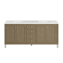 James Martin Chicago 72" Double Bathroom Vanity, Walnut Whisper