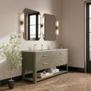 James Martin Lucian 72" Double Bathroom Vanity, Pebble Oak