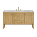 James Martin Hudson 60" Single Bathroom Vanity, Light Natural Oak