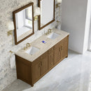 James Martin Bellshire 72" Double Bathroom Vanity, Honey Oak